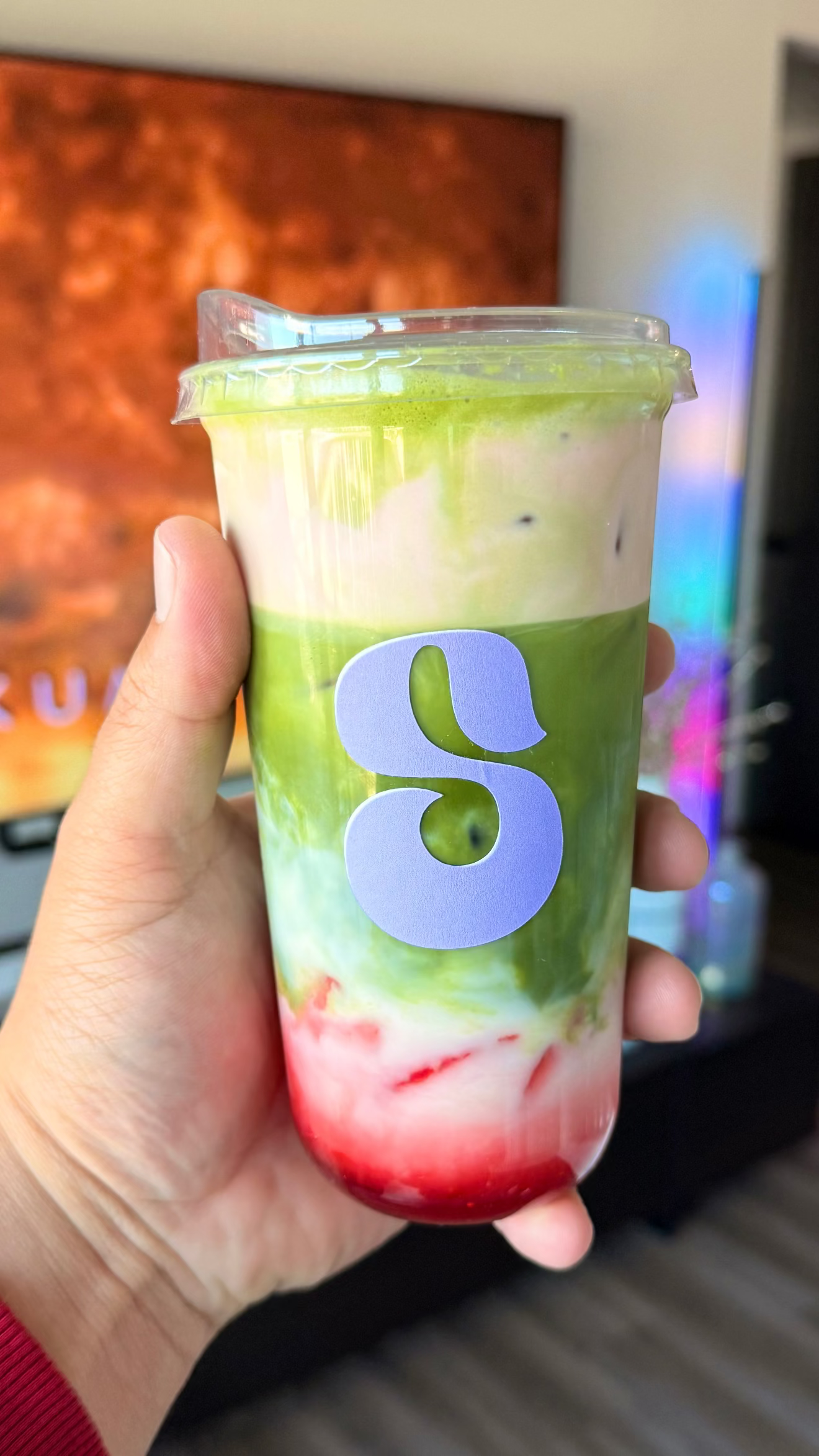 Strawberry Matcha latte