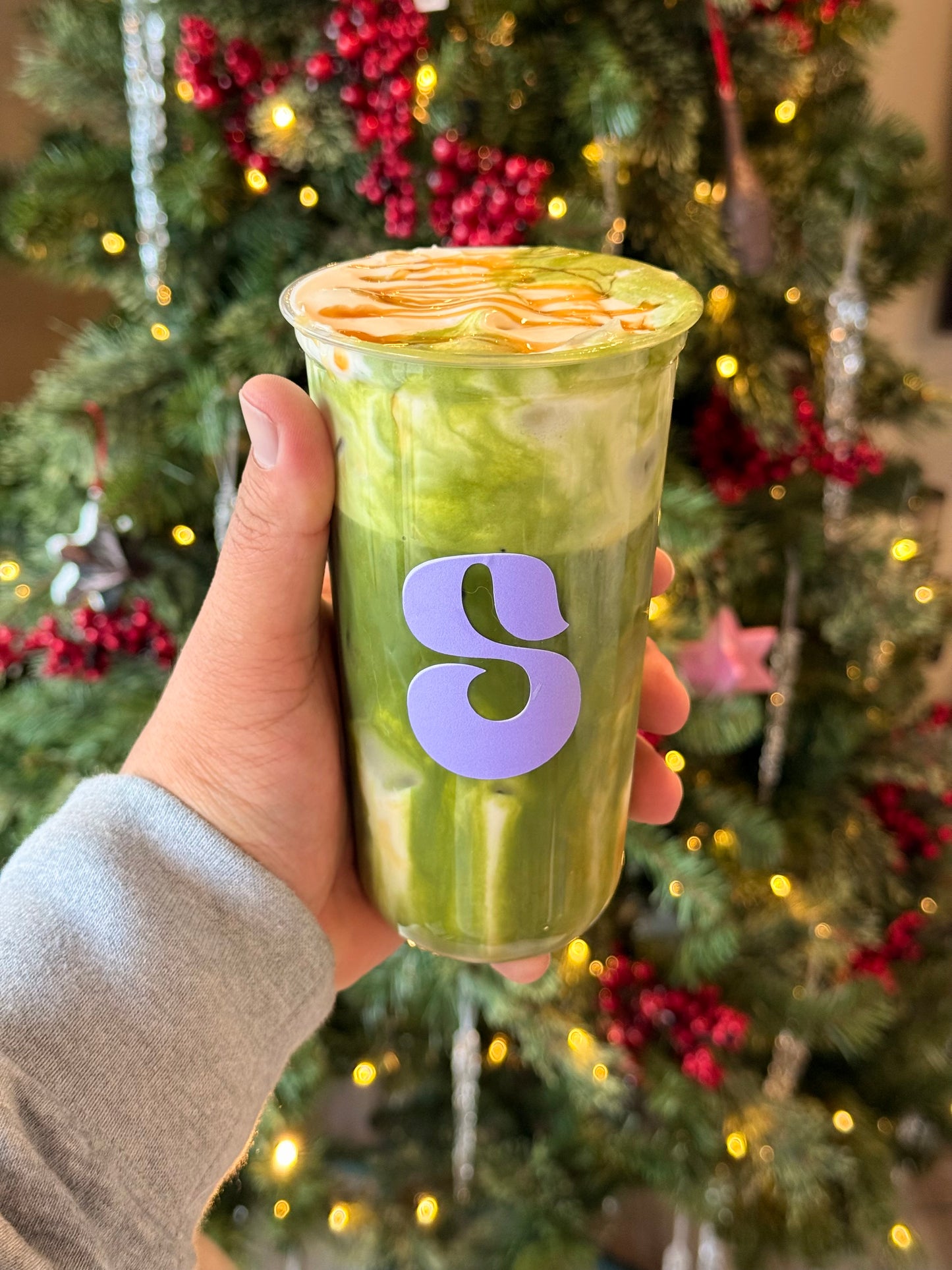 Caramel Matcha latte