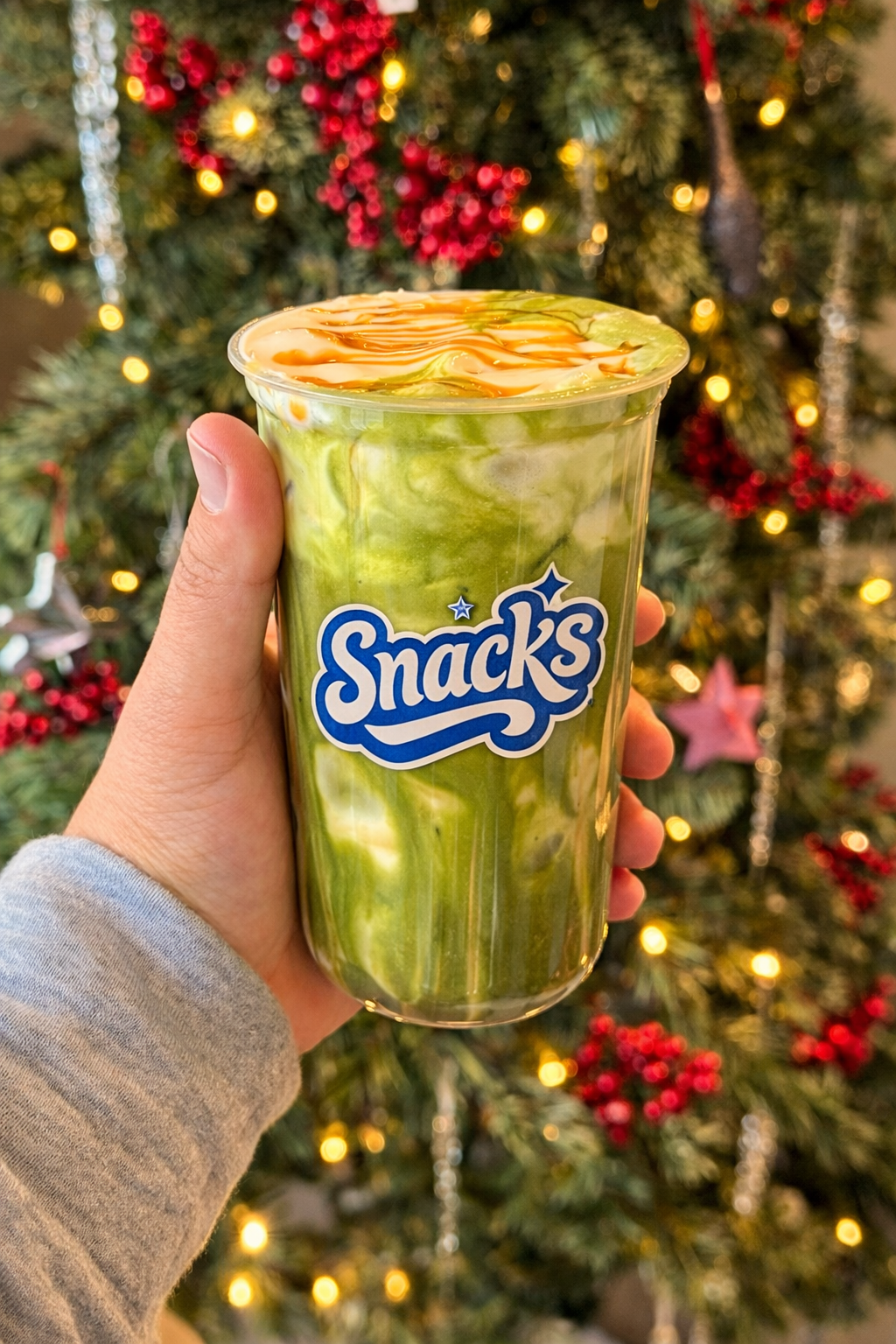 Caramel Matcha latte